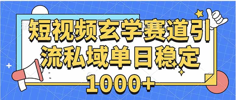 玄学赛道引流私域变现单日稳定1000+教程-小言网创资源站