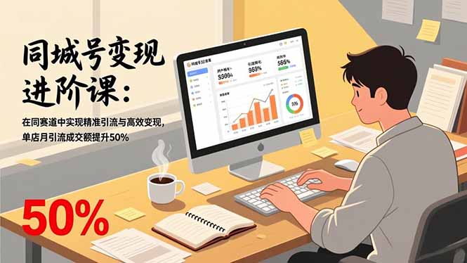 同城号变现进阶课：在同城赛道中实现精准引流与高效变现，单店月引流成交额提升50%-小言网创资源站