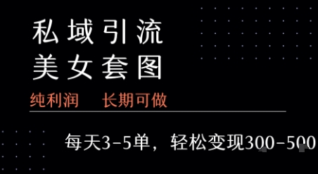 私域卖套图每天3-5单 每单利润99-2张+-小言网创资源站
