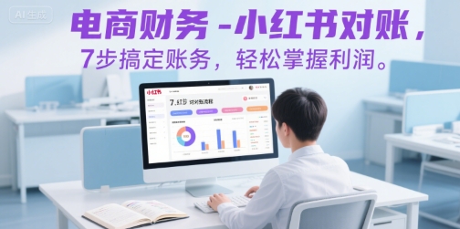电商财务-小红书对账，7步搞定账务，轻松掌握利润-小言网创资源站