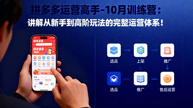 拼多多运营高手-10月训练营：讲解从新手到高阶玩法的完整运营体系！-小言网创资源站