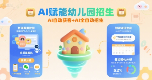 AI赋能幼儿园招生，AI自动获客+AI全自动招生-小言网创资源站