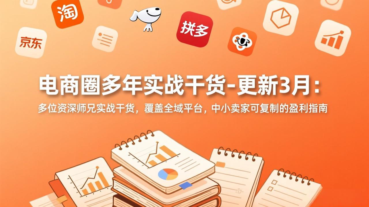 电商圈多年实战干货-更新3月：多位资深师兄实战干货，覆盖全域平台，中小卖家可复制的盈利指南-小言网创资源站