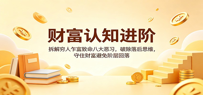 财富认知进阶：拆解穷人乍富致命八大恶习，破除落后思维，守住财富避免阶层回落-小言网创资源站