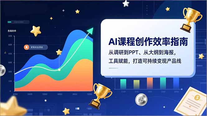 AI课程创作效率指南，从调研到PPT、从大纲到海报，工具赋能，打造可持续变现产品线-小言网创资源站
