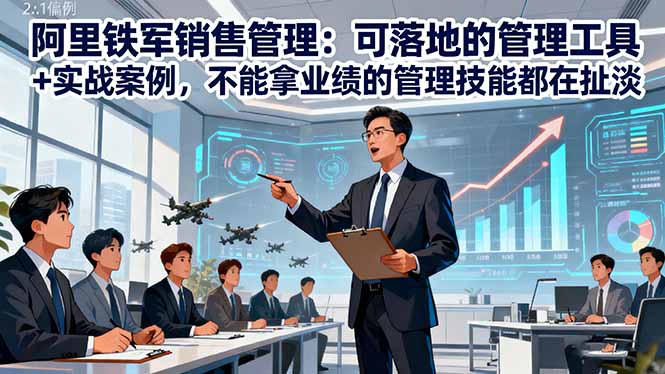 阿里铁军销售管理：可落地的管理工具+实战案例，不能拿业绩的管理都在扯淡-小言网创资源站