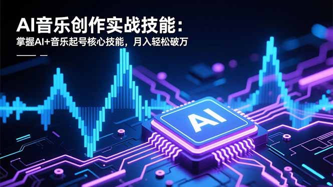 AI音乐创作实战技能：掌握AI+音乐起号核心技能，月入轻松破万-小言网创资源站