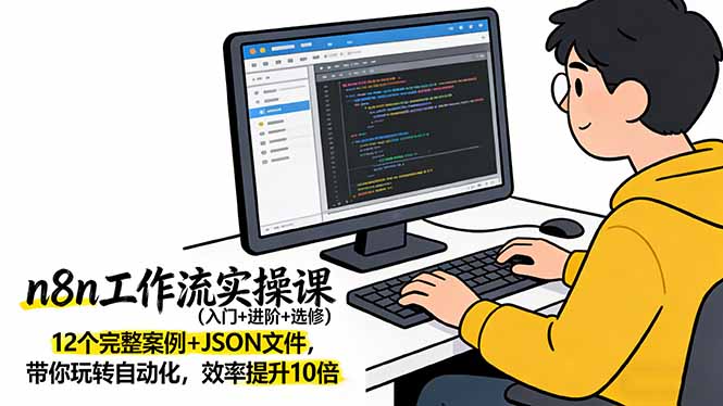 n8n工作流实操课(入门+进阶+选修-小言网创资源站