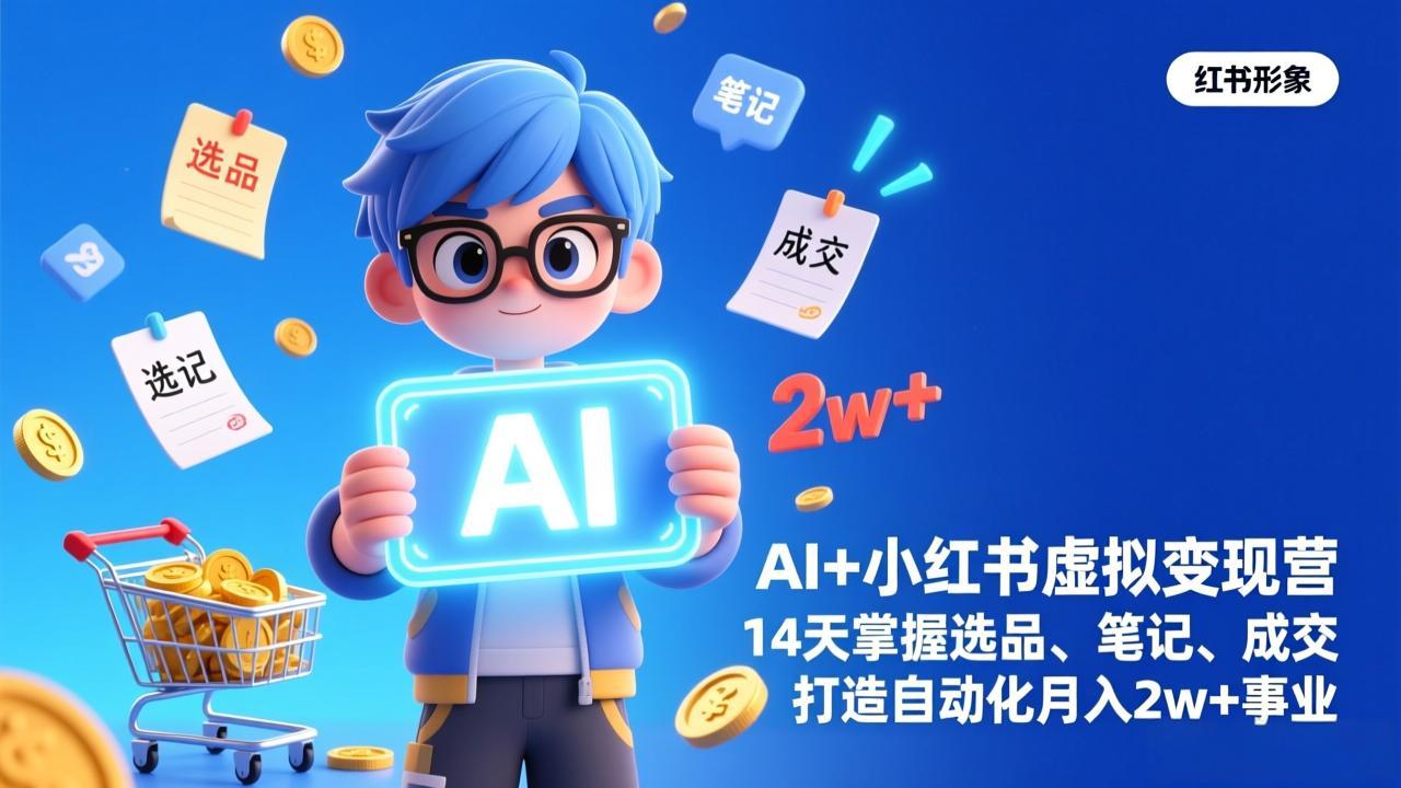 AI+小红书虚拟变现营(完结-小言网创资源站