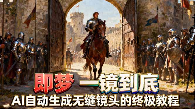 即梦AI一镜到底终极教程，智能补帧+运镜技巧，AI自动生成无缝丝滑长镜头高效出片-小言网创资源站