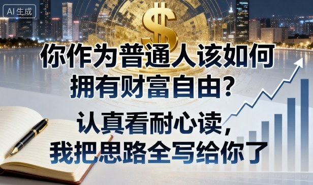付费文章：你作为普通人该如何拥有财富自由？认真看耐心读，我把思路全写给你了-小言网创资源站