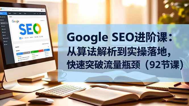 Google SEO进阶课：从算法解析到实操落地，快速突破流量瓶颈(92节课-小言网创资源站