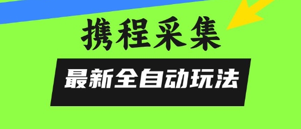 携程信息采集全自动玩法，0风控，无脑开干【揭秘】-小言网创资源站