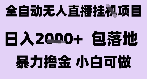最新全自动抖音无人直播挂G项目，日入2k+ 包落地暴力撸金，小白可做【揭秘】-小言网创资源站