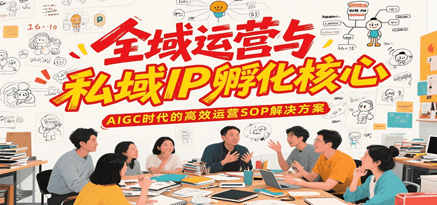 全域运营与私域IP孵化核心，AIGC时代的高效运营SOP解决方案-小言网创资源站
