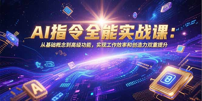 AI指令全能实战课：从基础概念到高级功能，实现工作效率和创造力双重提升-小言网创资源站