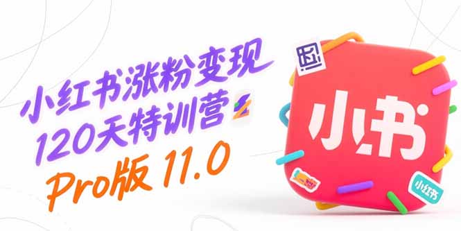 小红书涨粉变现120天特训营Pro版11.0：从0到1掌握平台运营,内容制作和变现-小言网创资源站