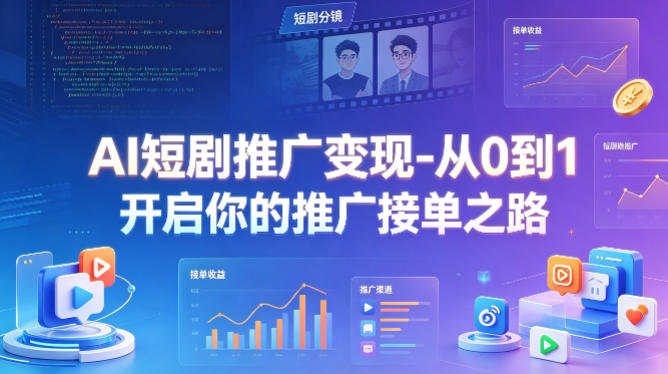 AI短剧推广变现-从0到1开启你的推广接单之路-小言网创资源站