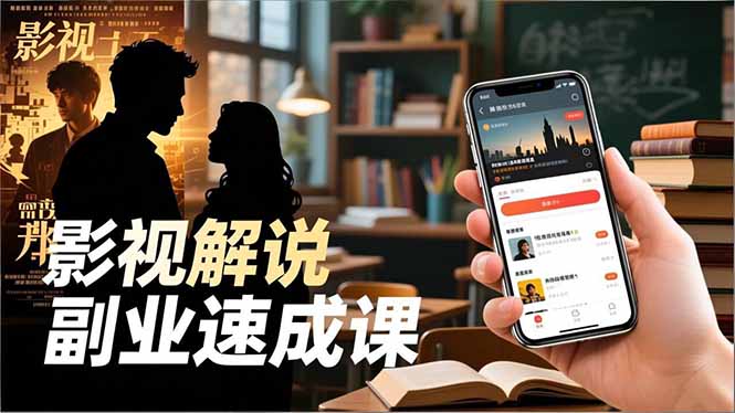 Tk影视解说副业速成课，软件安装、全流程实操、爆款预设，新手两周变现-小言网创资源站