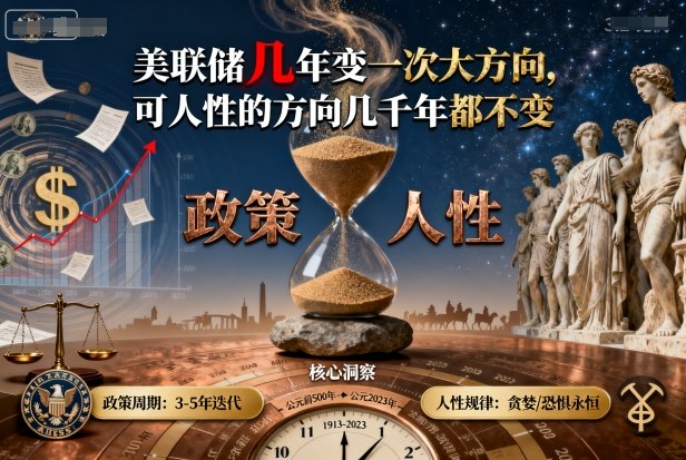 付费文章：美联储几年变一次大方向，可人性的方向几千年都不变-小言网创资源站