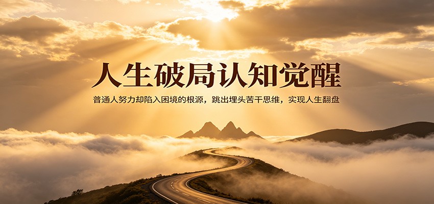 人生破局认知觉醒，普通人努力却陷入困境的根源，跳出埋头苦干思维，实现人生翻盘-小言网创资源站