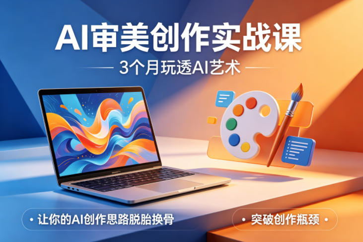 AI审美创作实战课，3个月玩透AI艺术，让你的AI创作思路脱胎换骨，突破创作瓶颈-小言网创资源站