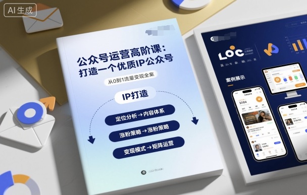 公众号运营高阶课，打造一个优质IP公众号-小言网创资源站