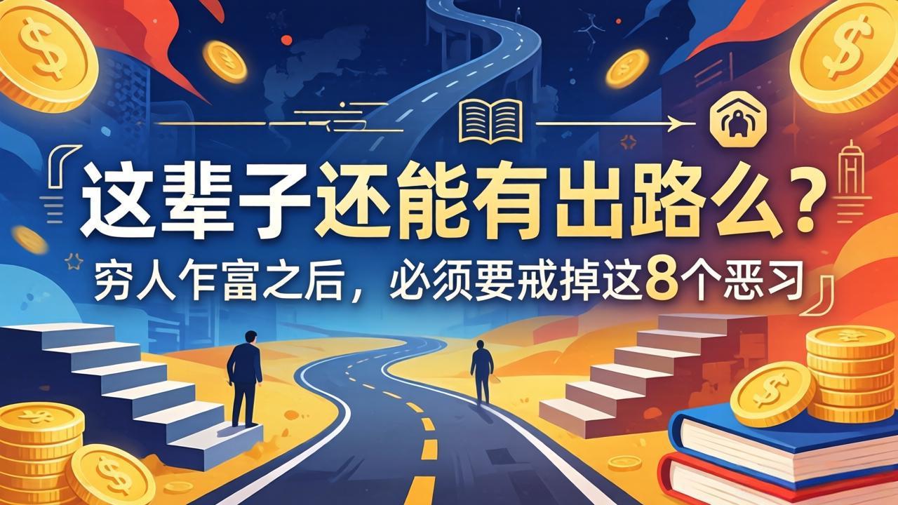 关于人生两篇付费文章【这辈子还能有出路么？】【穷人乍富之后，必须要戒掉这8个恶习】-小言网创资源站