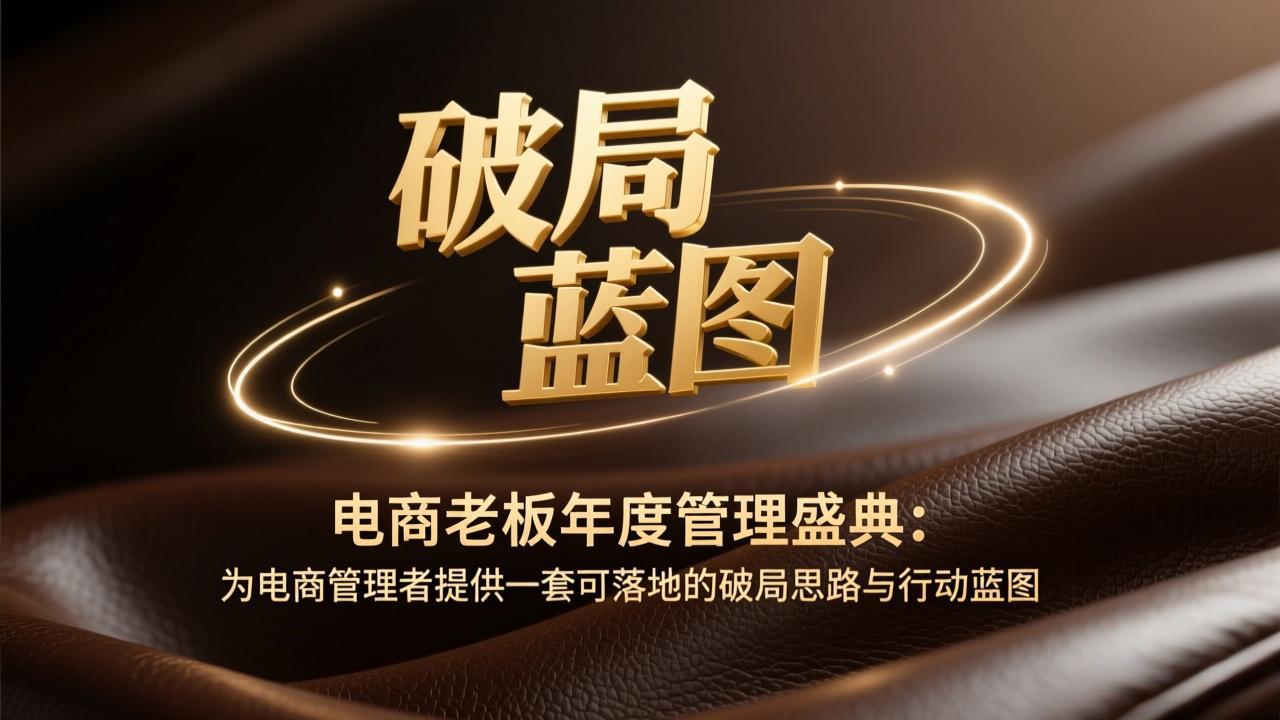 电商老板年度管理盛典：为电商管理者提供一套可落地的破局思路与行动蓝图-小言网创资源站