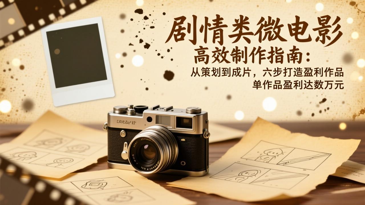 剧情类微电影高效制作指南：从策划到成片，六步打造盈利作品，单作品盈利达数万元-小言网创资源站