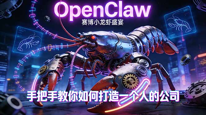 OpenClaw，小龙虾-从产品到爆款的成长之路，手把手教你如何打造一个人的公司-小言网创资源站