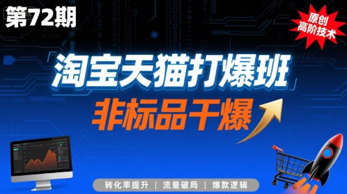 淘宝天猫打爆班原创高阶技术第72期，非标品干爆-小言网创资源站