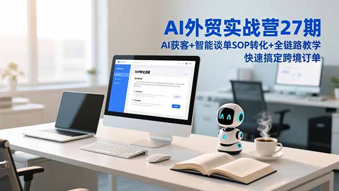 AI外贸实战营27期，AI获客+智能谈单+SOP转化+全链路教学，快速搞定跨境订单-小言网创资源站