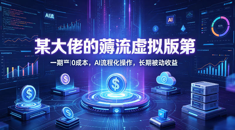 某大佬的薅流虚拟版第一期丨0成本，AI流程化操作，长期被动收益-小言网创资源站