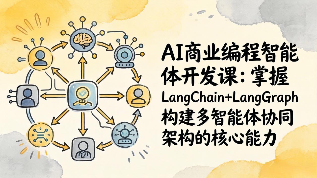 AI商业编程智能体开发课：掌握LangChain+LangGraph构建多智能体协同架构的核心能力-小言网创资源站