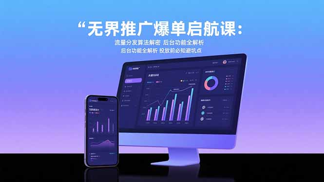 无界推广爆单启航课：流量分发算法解密 后台功能全解析 投放前必知避坑点-小言网创资源站