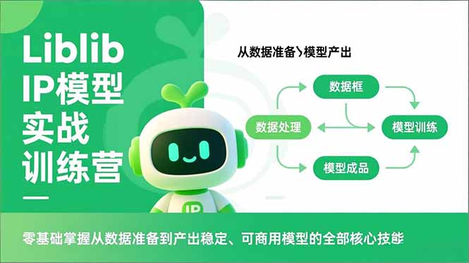 Liblib IP模型实战训练营，零基础掌握从数据准备到产出稳定、可商用模型的全部核心技能-小言网创资源站
