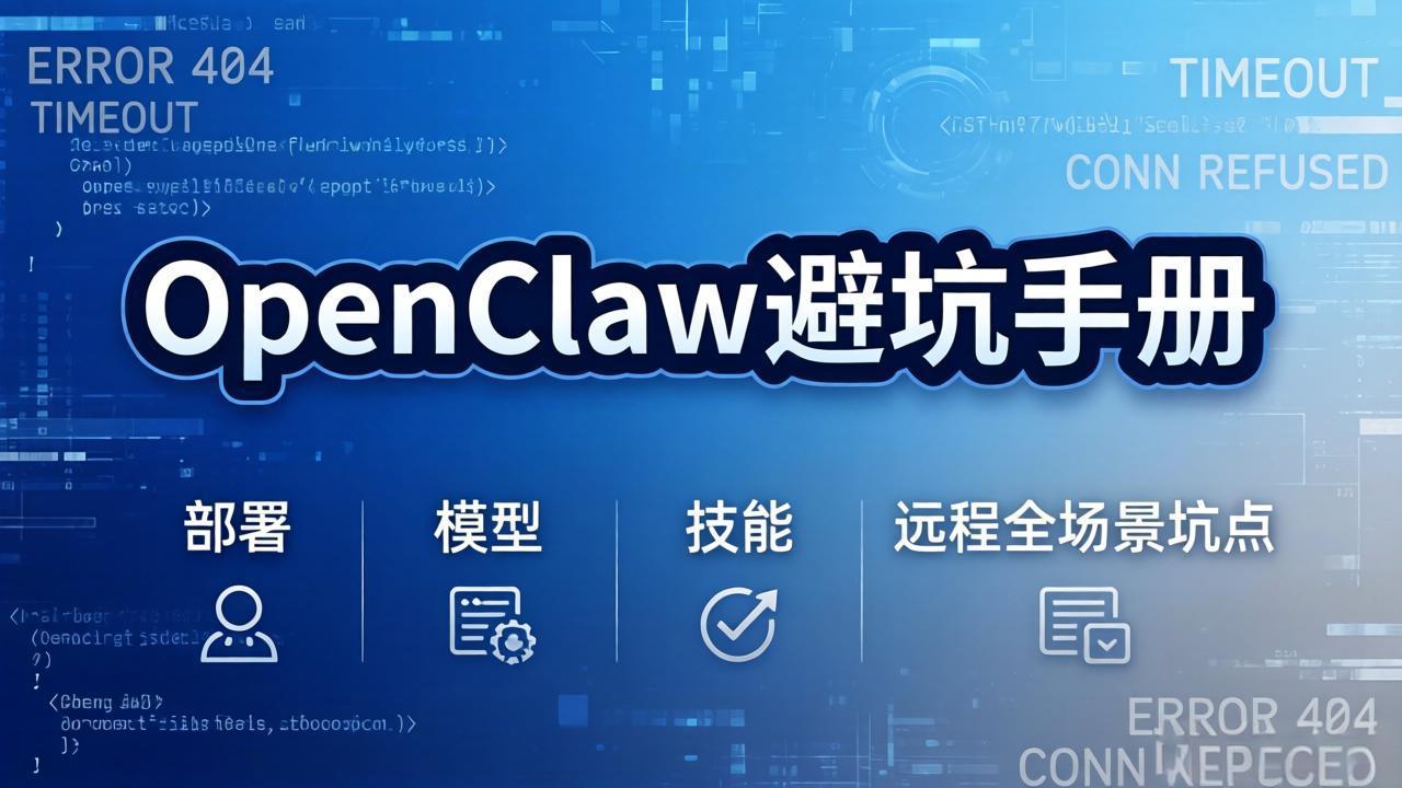 OpenClaw避坑手册：部署+模型+技能+远程全场景坑点，一次性给你说全，少走弯路-小言网创资源站