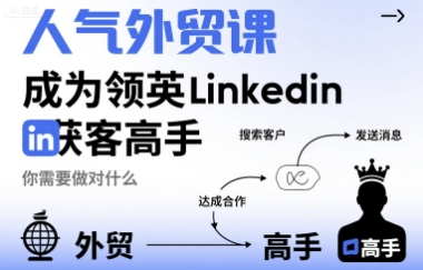 人气外贸课-成为领英Linkedin获客高手，你需要做对什么-小言网创资源站