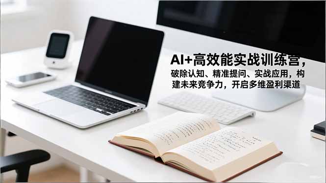 AI+高效能实战训练营，破除认知、精准提问、实战应用，构建未来竞争力，开启多维盈利渠道-小言网创资源站