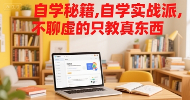 自学秘籍，自学实战派，不聊虚的只教真东西-小言网创资源站