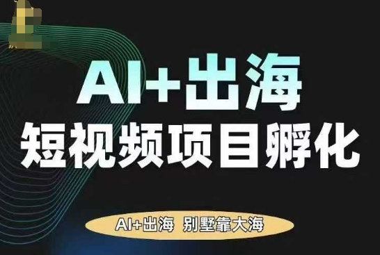 AI·TikTok AI+出海短视频项目孵化，陪你从0-1借助AI实现出海变现-小言网创资源站