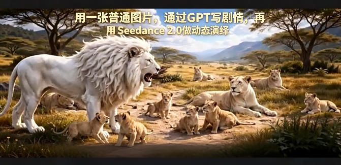 用一张普通图片，通过GPT写剧情，再用Seedance 2.0做动态演绎，居然能生成迪士尼风格搞笑动画-小言网创资源站