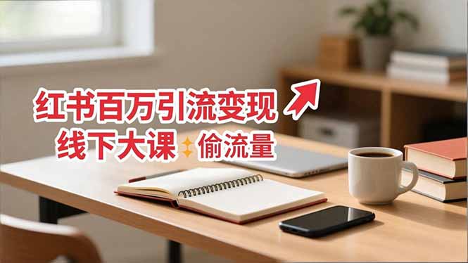 小红书百万引流变现-11月线下大课：分享从0到百万引流路径，手把手教偷流量、拿结果-小言网创资源站