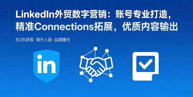LinkedIn外贸数字营销：账号专业打造，精准Connections拓展，优质内容输出-小言网创资源站